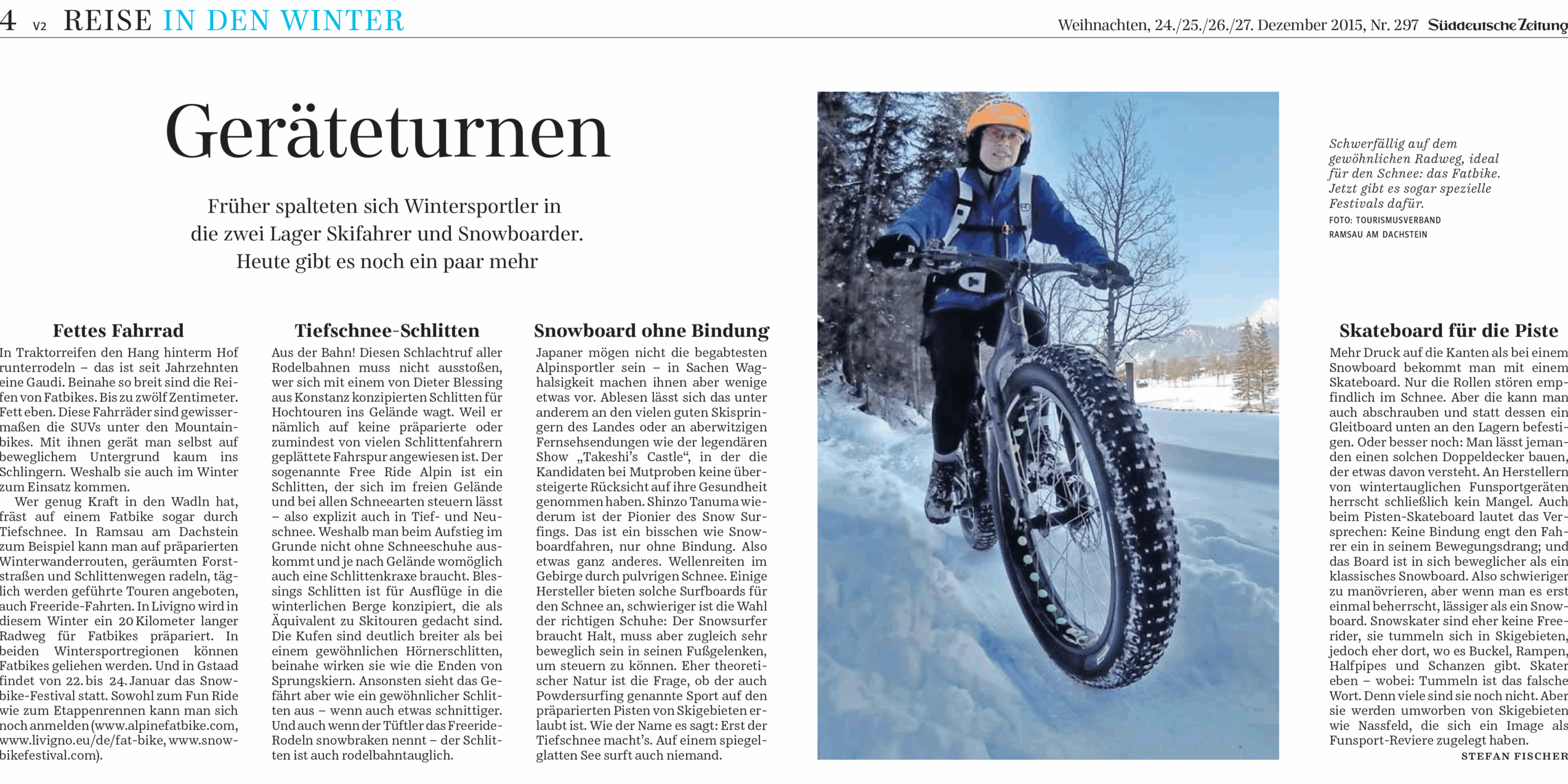 Geräteturnen - Süddeutsche Zeitung Nr. 297