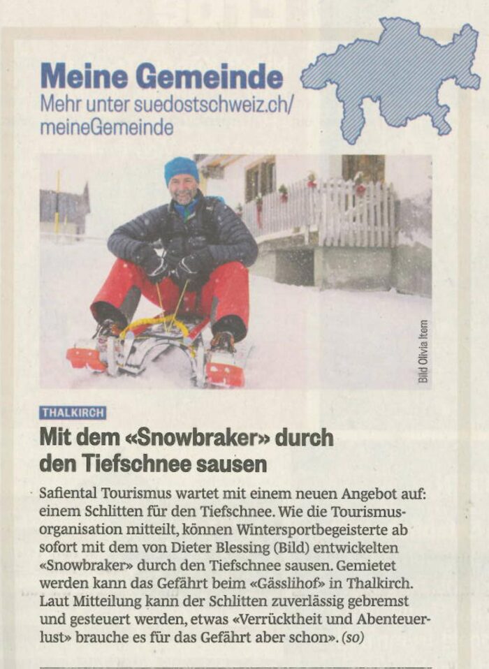 Mit dem SNOWBRAKER durch den Tiefschnee