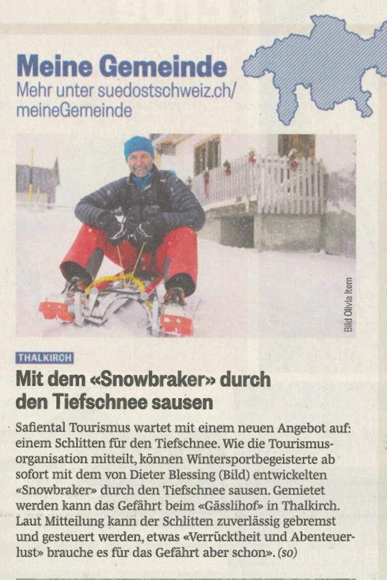 Mit dem SNOWBRAKER durch den Tiefschnee